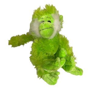 stuffed green plush monkey